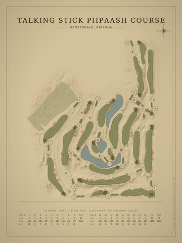Talking Stick Piipaash Course Map poster