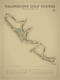 TalonsCove Golf Course map poster, Vintage style, 12×16 / 18×24