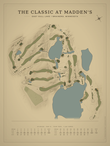 The Classic at Madden's Course Map poster