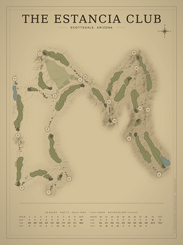 The Estancia Club Course Map poster