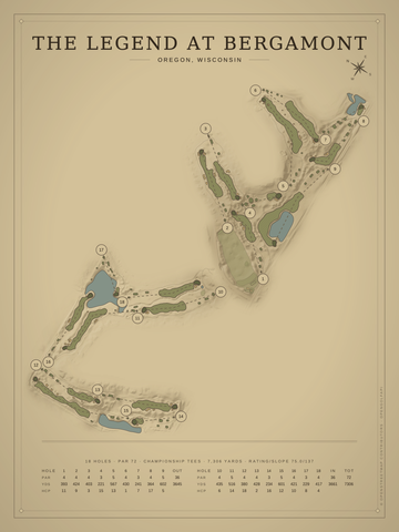 The Legend at Bergamont Course Map poster