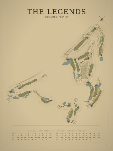 The Legends Course Map poster