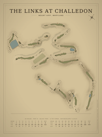 The Links at Challedon Course Map poster