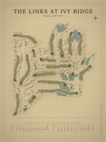 The Links at Ivy Ridge Course Map poster