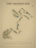 The Phoenician course map poster, Vintage style, 12×16 / 18×24