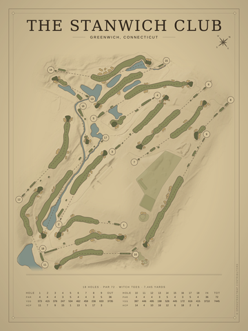 The Stanwich Club Course Map poster