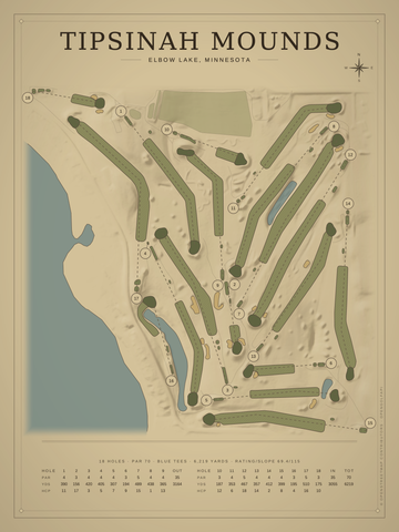 Tipsinah Mounds Course Map poster