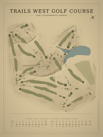 Trails West Golf Course Map poster