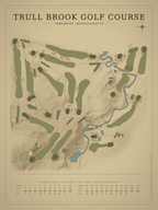 Trull Brook Golf Course map poster, Vintage style, 12×16 / 18×24