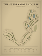 Turnberry Golf Course map poster, Vintage style, 12×16 / 18×24