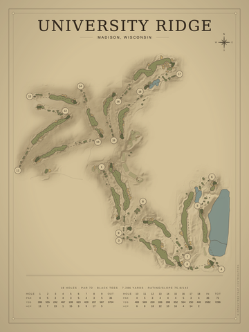 University Ridge Course Map poster