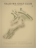 Va-Jo-Wa Golf Club course map poster, Vintage style, 12×16 / 18×24