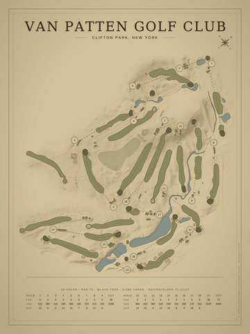 Van Patten Golf Club Course Map poster