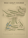 WGC Golf Course map poster, Vintage style, 12×16 / 18×24