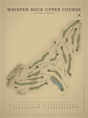 Whisper Rock Upper Course Map poster