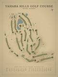 Yahara Hills Golf Course map poster, Vintage style, 12×16 / 18×24